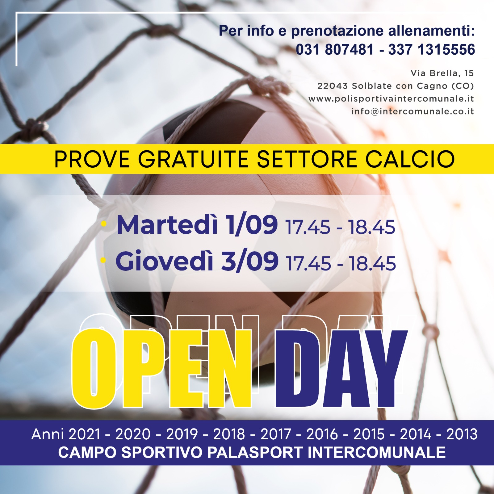open day settembre