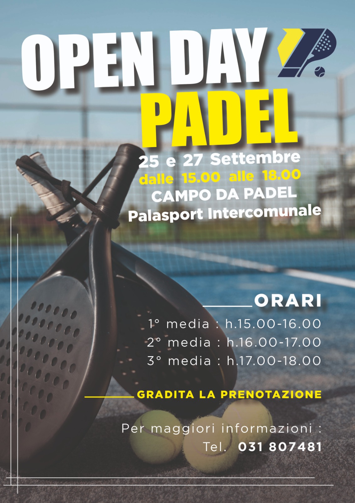 openday padel medie